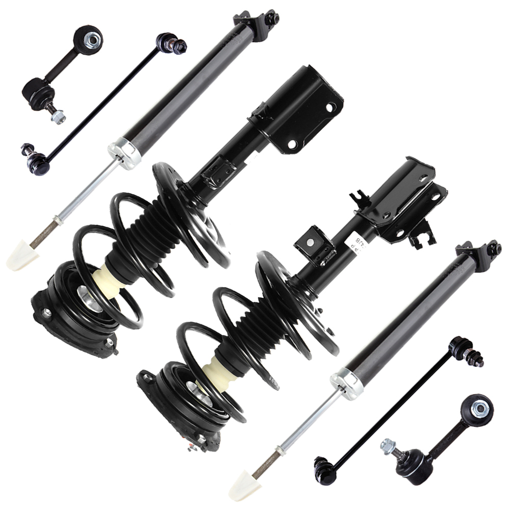CCIYU Complete Suspension Kit Fits 2007 2008 2009 2010 2011 2012 for Nissan Altima Includes Front Strut Spring Assembly Rear shock absorber Stabilizer Bar Link