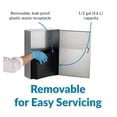 thumbnail image 3 of Sanitary Napkin Disposal - Stainless Steel, ADA Compliant, 1.2 Gallon, Wall Mount, 3 of 7