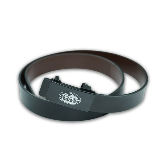 AMERICAN CAMEL Men's  Leather Belt Black