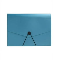 Office Depot® Brand Plastic File, 13 Pocket, Expansion 5-1/2", 8 1/2" x 11", Letter, Blue, Pack of 1