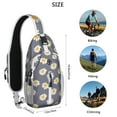 thumbnail image 4 of Floral and Leopard Print Sling Backpack, Lightweight Durable Crossbody Daypack with Adjustable Strap, Multiple Compartments, Vintage Boho Artistic Design for Daily Use, 4 of 6