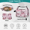 thumbnail image 5 of DIXRUYEE Lunch Bag Double Deck Lunch Cooler Box Fashion Pink Puppy Paradise Pattern, 5 of 7