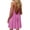 Hot Pink, variant on Women's Backless Mini Dress Spaghetti Strap U‑Back Tie‑String Dress 2026 Summer Boho Vacation Wear Loose‑Fit Casual Clothes