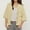 Khaki, variant on FAHXNVB Womens Button Down Cardigan Casual Open Front 3/4 Sleeve Crewneck Sweatshirt Tops Solid Color Lightweight Fall Jacket