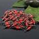 thumbnail image 2 of EeaseMX 100 piezas de eslabones giratorios de tres vías para pesca, conectores de línea para barriles de pesca, accesorios de aparejos giratorios (rojos), 2 of 7