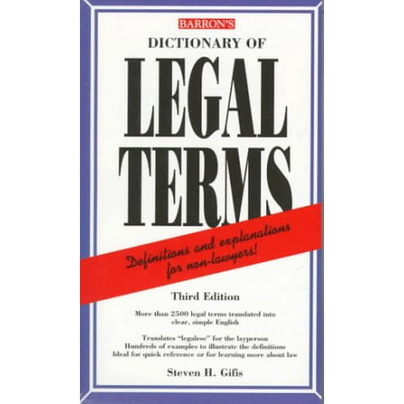 Pre-Owned Dictionary of Legal Terms (Paperback) by Steven H Gifis