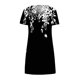 thumbnail image 2 of Mini Vestido de Verano de Manga Corta Cuello Redondo Longitud de la Ternera Media, Fluido Impreso Vestido de Verano Corto Casual, 2 of 5