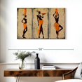 thumbnail image 3 of Elephant Stock Six Tribal African Women Wall Art - Horizontal Multi Panel Canvas - Living Room Wall Decor - People Multi Panel - Orange And Brown Decor - 38" x 24", 3 of 8