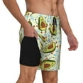 thumbnail image 3 of Fotbe Avocado Doing Sport Men’s Swim Trunks Quick Dry Swim Shorts Board Shorts with Mesh Lining-X-Large, 3 of 9