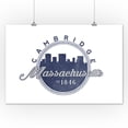 thumbnail image 3 of Cambridge, Massachusetts, Skyline Seal (Blue) (12x18 Wall Art Poster, Room Decor), 3 of 3