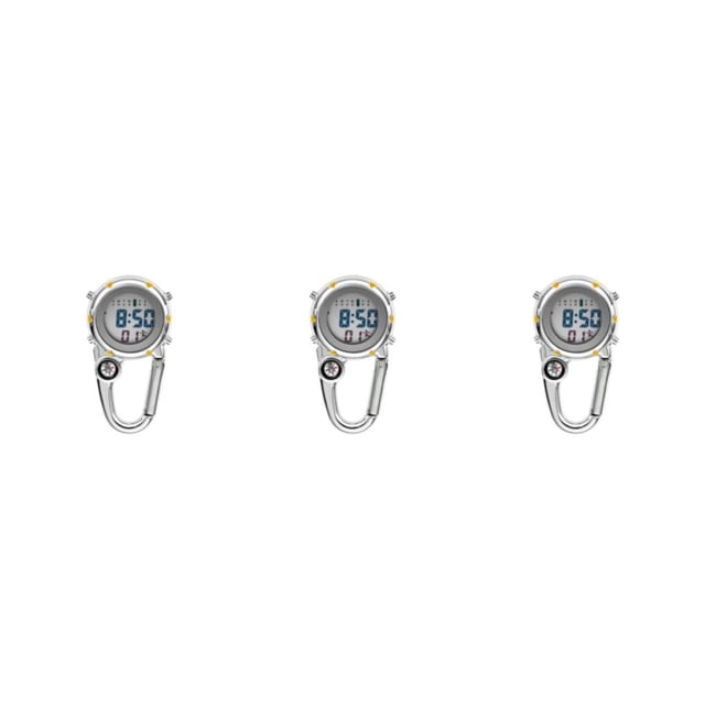 Monstrate Mosquetón Clip Relojes Reloj Moda Luminoso Multifunción Fob Reloj Brújulas Temperatura Semana Relojes Amarillo Type1 NO1