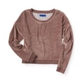 thumbnail image 1 of Sudadera de terciopelo Aeropostale para mujer, marrón, mediana, 1 of 2