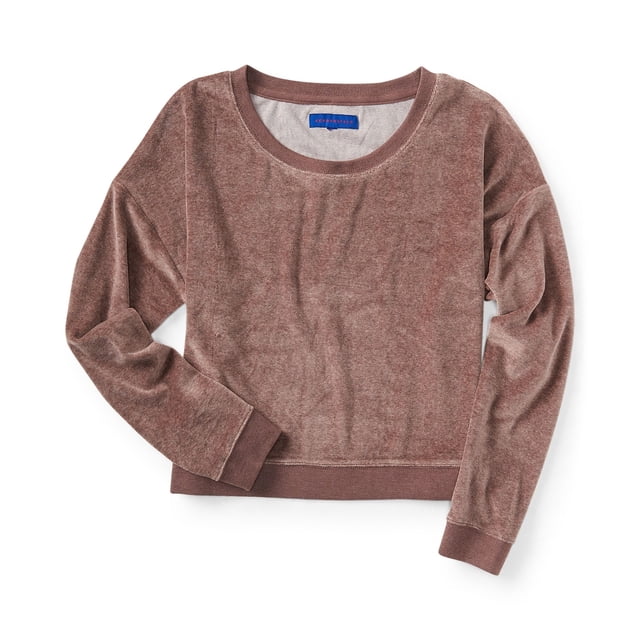 Sudadera de terciopelo Aeropostale para mujer, marrón, mediana