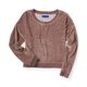 thumbnail image 1 of Sudadera de terciopelo Aeropostale para mujer, marrón, mediana, 1 of 2