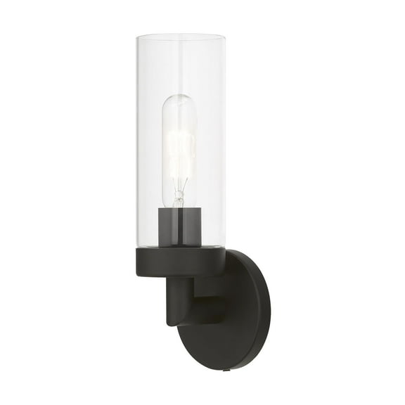 16171-04 Livex Lighting Ludlow - 1 Light ADA Wall Sconce In Nautical Style-11.75 Inches Tall and 4.25 Inches Wide-Black Finish