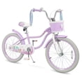 thumbnail image 1 of Gymax 20'' Girls Bike w/Removable Basket Streamers Hand Brake & Coaster Brake Saddle Purple, 1 of 10