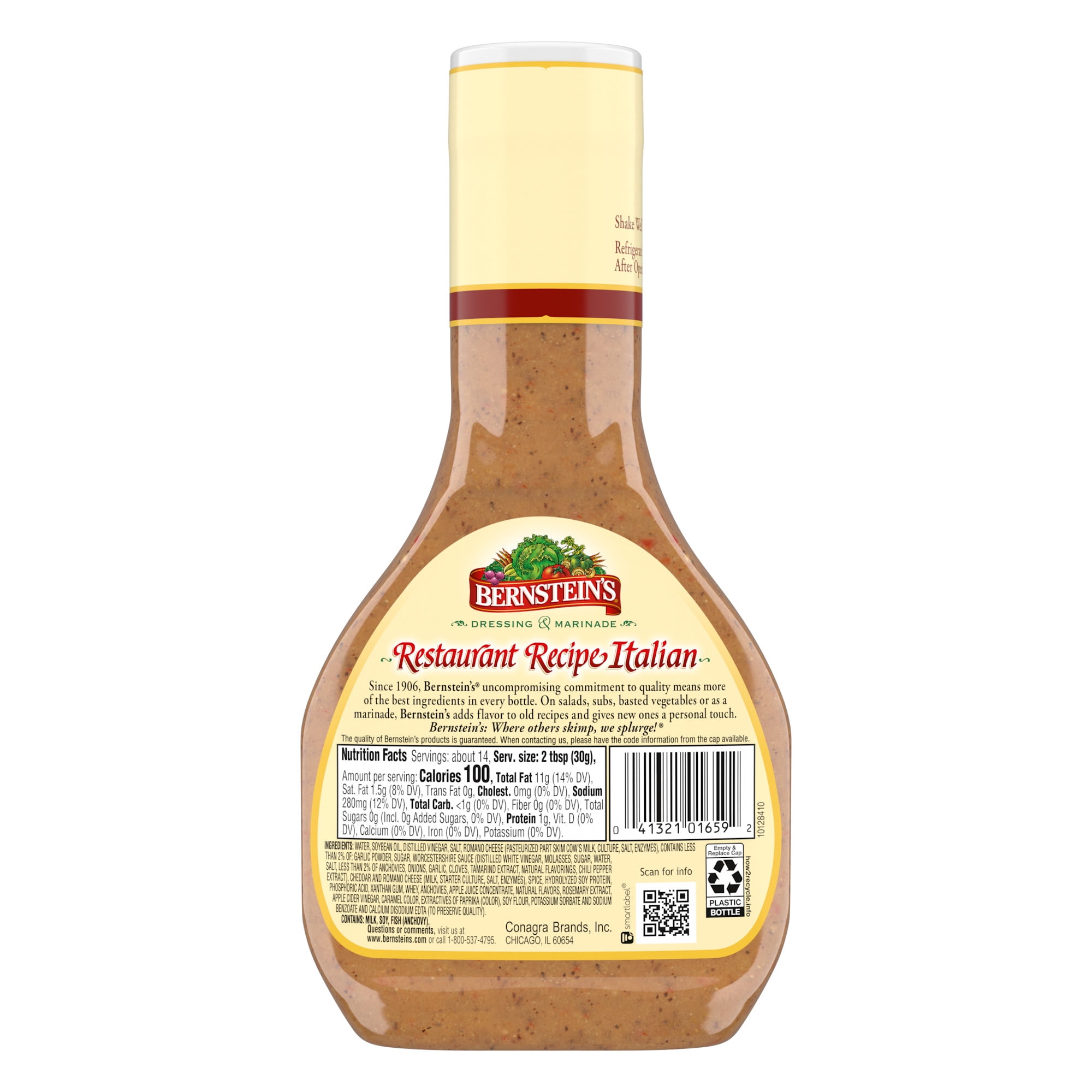 Bernstein's Restaurant Recipe Italian Salad Dressing & Marinade, 14 fl. oz.