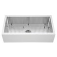thumbnail image 3 of Ancona Encastrée 36 Pouces Bol Simple Style Ferme Tablier avant Évier de Cuisine en Blanc et Acier Inoxydable, 3 of 8