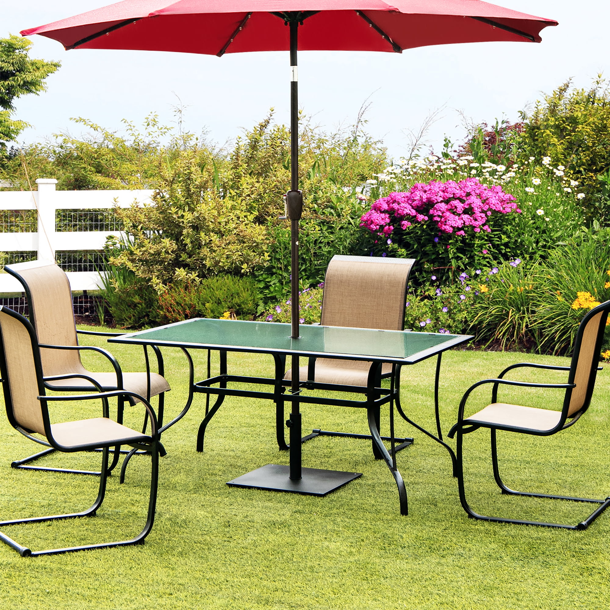 Costway 36LBS Square Umbrella Base Stand Weighted Patio Market Umbrellas Black