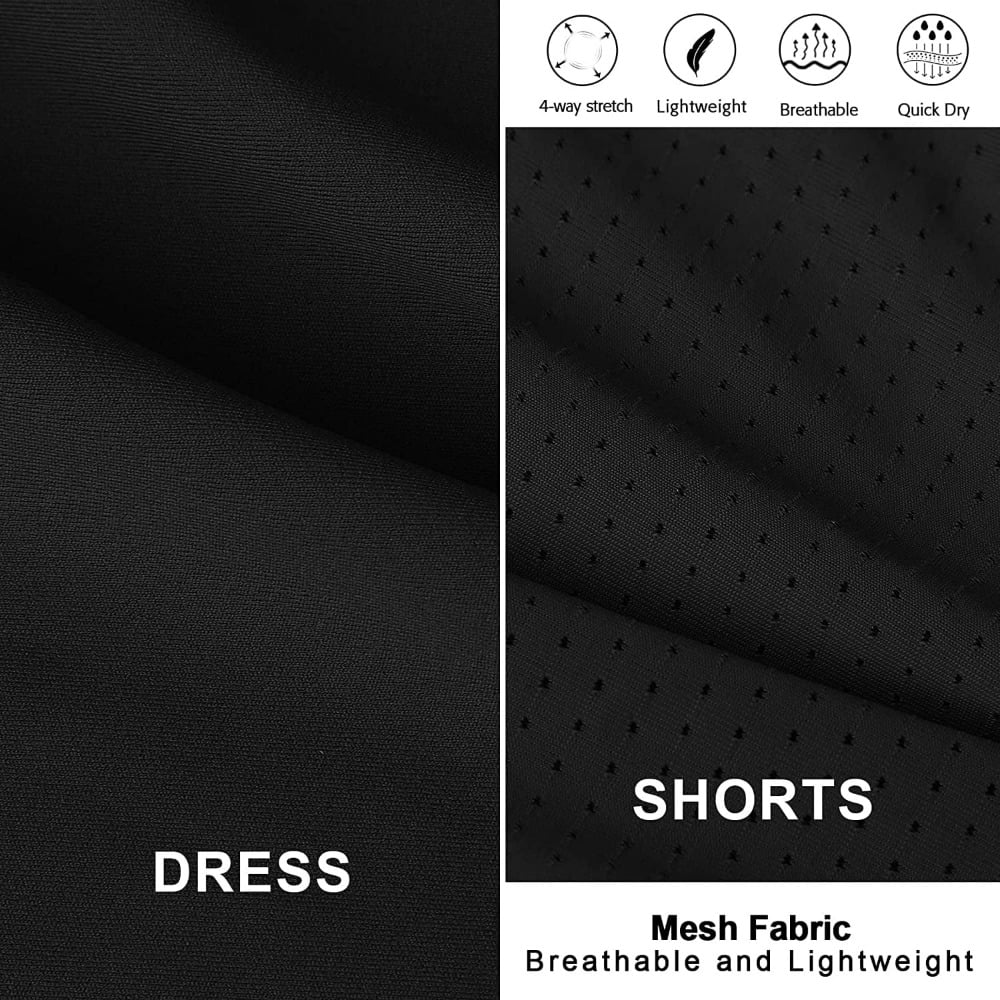 Alove Women Tennis Dress with Built-in Bra and Shorts Pockets Athletic Dress for Exercise Golf Dresses Workout Dress