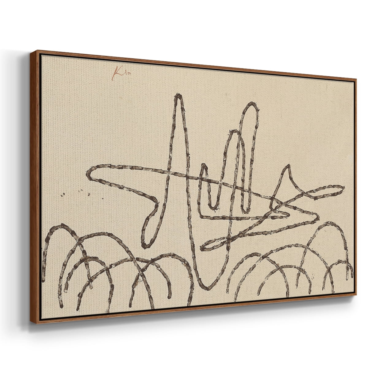 Vintage Landscape-CCLXVI By Wexford Home Framed in Walnut Wood Gallery Wrapped Canvas 25 in. x 37 in.