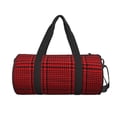 thumbnail image 2 of KLL Red Black Houndstooth Duffle Bag For Men Women Sport Gym Fitness Tote Travel Training Workout Basketball Football Weekender, 2 of 8