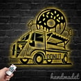 thumbnail image 3 of Handmadetneonsign Personalized Donut Bakery Home Shop Metal Sign, Donut Bakery Address Metal Sign, 3 of 5