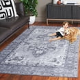 thumbnail image 5 of SAFAVIEH Tucson Camillo Oriental Machine Washable Area Rug, Dark Gray/Light Gray, 6' x 9', 5 of 13