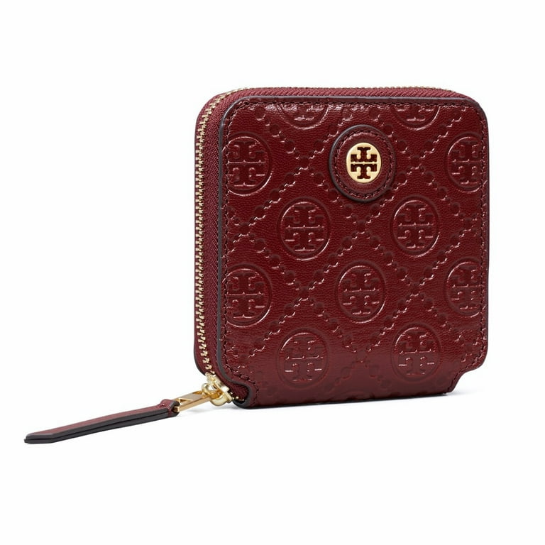 Tory Burch Women's T Monogram Leather Bi-Fold Zip Around