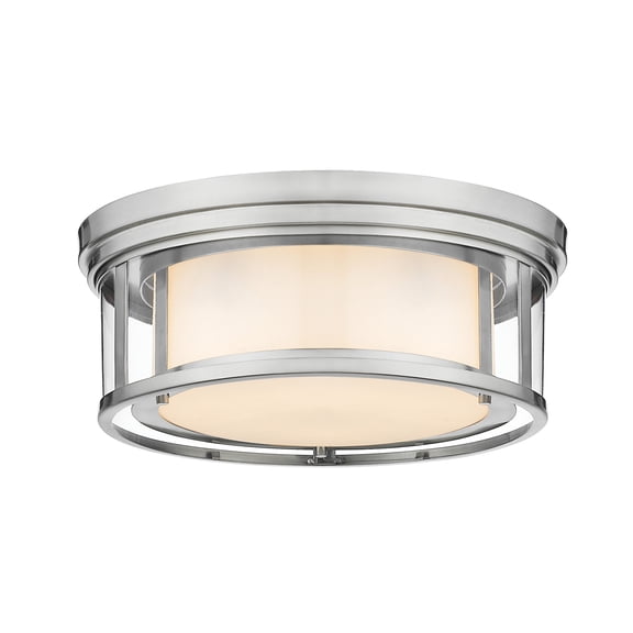 3 Light Flush Mount Frame Finish Brushed Nickel