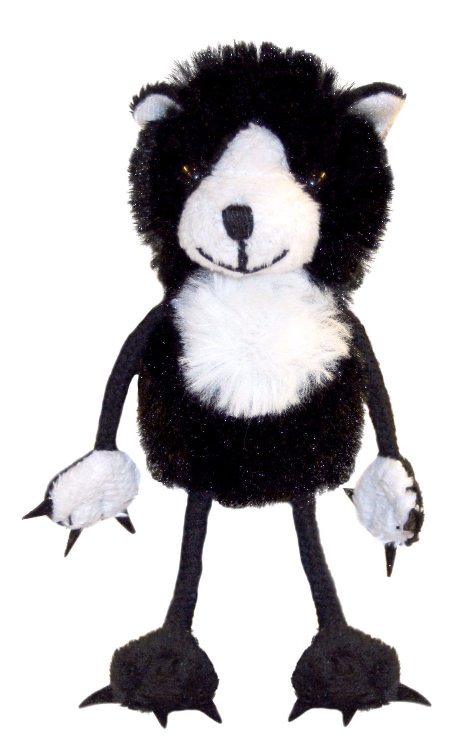 Finger Puppet Cat (Black & White) New Soft Doll Plush PC002201