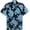 Black / Flower, variant on Men's Hawaiian Shirt Short Sleeve Button Down Casual Beach Aloha Shirts