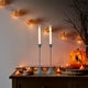 thumbnail image 4 of Candelabro geométrico moderno de hierro, centro de mesa con soporte para velas de hierro, expositor de mesa para comedor, candelabro decorativo grande, decoración para bodas, fiestas, marco, 4 of 9