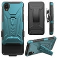 thumbnail image 2 of SPY CASE for Alcatel TCL A3 A509DL / TCL A30 Case with Tempered Glass Screen Protector Hybrid Cover with Kickstand Phone Belt Clip Holster - Teal, 2 of 6