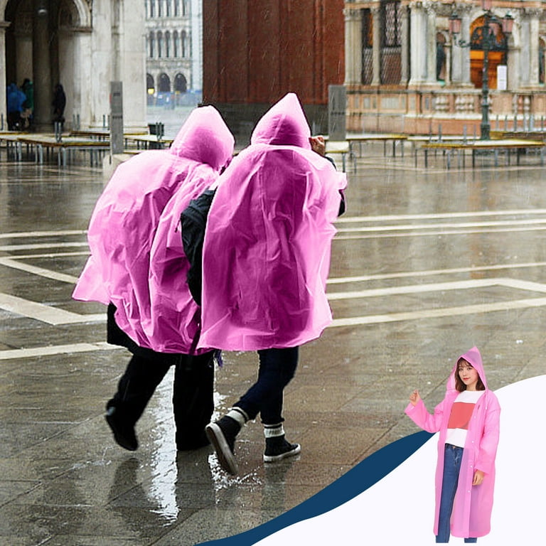 Lilgiuy Outdoor Rain Poncho Sports Raincoats Portable Lightweight Reusable Rain Coat Jacket with Hood Men and Women Size Rain Cover Poncho for Hiking