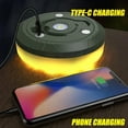 thumbnail image 3 of USB Rechargeable Camping Light Outdoor Tent Lamp 2 in 1 LED String Lights Flashlight with Magnetic Hook for Camping Yard Decoration 10m Warm Light.., 3 of 4