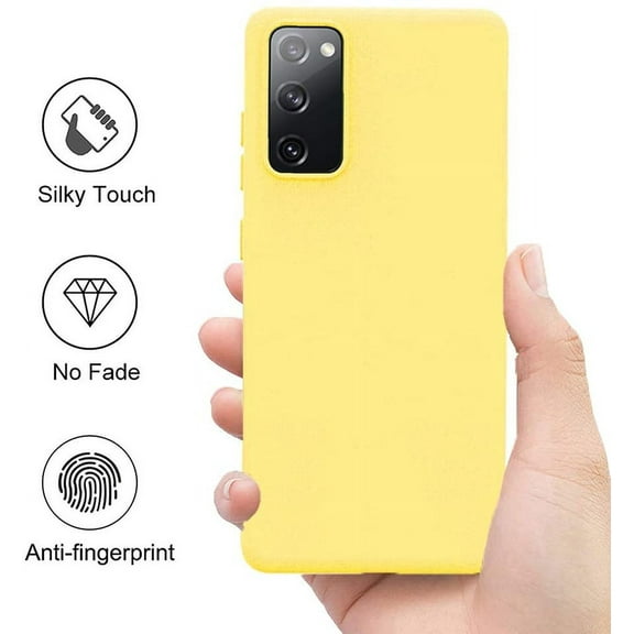 Case for Samsung Galaxy S21 Ultra (6.8") Hybrid Liquid Silicone Gel Rubber TPU Flexible Slim  Gummy Protective Cover for Galaxy S21 Ultra by Xcell - Yellow