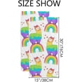 thumbnail image 3 of Soft Hand Towels 2 Packs Bath Towels Rainbow Llama Absorbent Washcloths Multipurpose for Bathroom Gym Hotel Spa, 3 of 6