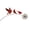 Red, variant on Garden Stake Yard Art Metal Bluebird Sculpture, 24-Inch Rustic Branch with Dandelion, Outdoor Lawn Patio Flower Bed Decoration Memorial Gift, 1-Pc, Makeup Organizers