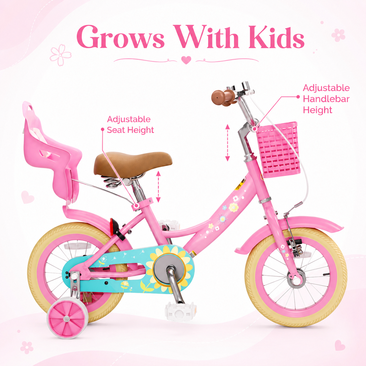 XJD 16 Inch Kids Bike with Training Wheels photo 6