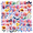 1A, variant on Aesthetic Flower Stickers, Waterproof Flower Sticker for Water Bottle Laptop Phone Cases Planner Skateboard Luggage Helmet Party Favor Decor, Ideal for Adults Teens Teacher Rewards
