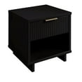 thumbnail image 3 of Manhattan Comfort Granville Engineered Wood Nightstand 1.0 in Black, 3 of 11