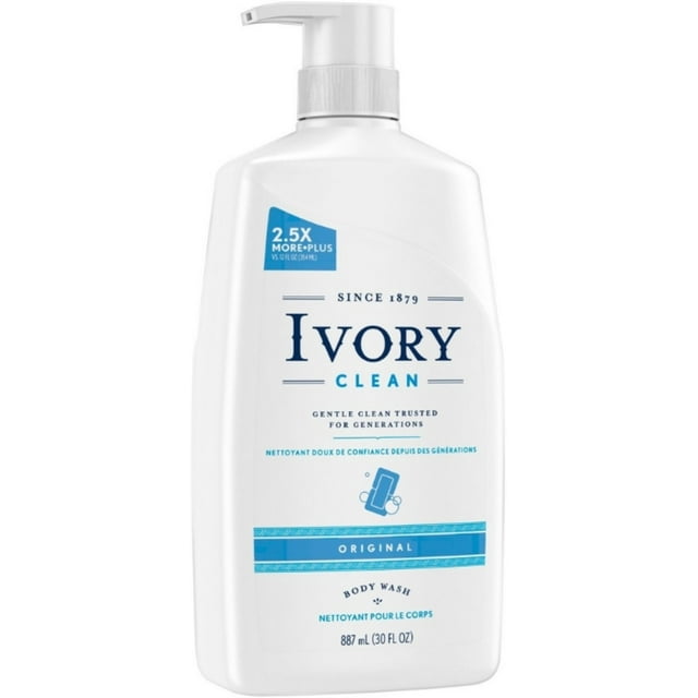 Ivory Clean Original Body Wash, 30 oz (Pack of 2)