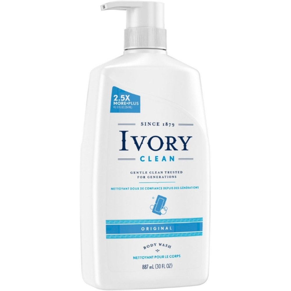 3 Pack Ivory Clean Original Body Wash, 30 oz