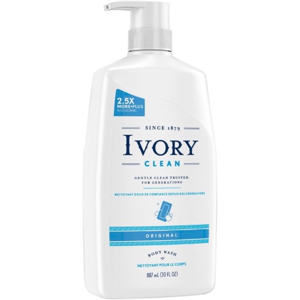 3 Pack Ivory Clean Original Body Wash, 30 oz