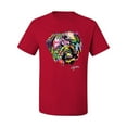 thumbnail image 2 of Wild Bobby, Colorful Rainbow Cute Pug Animal Lover Men's Graphic T-Shirt, Red, X-Large, 2 of 3