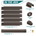 thumbnail image 2 of Daisypower 3in 9Ft PVC Decorative Air Conditioner Line Set Cover kit,Tubing Covers Protect Your Ductless Mini Split,Central AC,Cooling Only,Heat Pump.Brown, 2 of 8