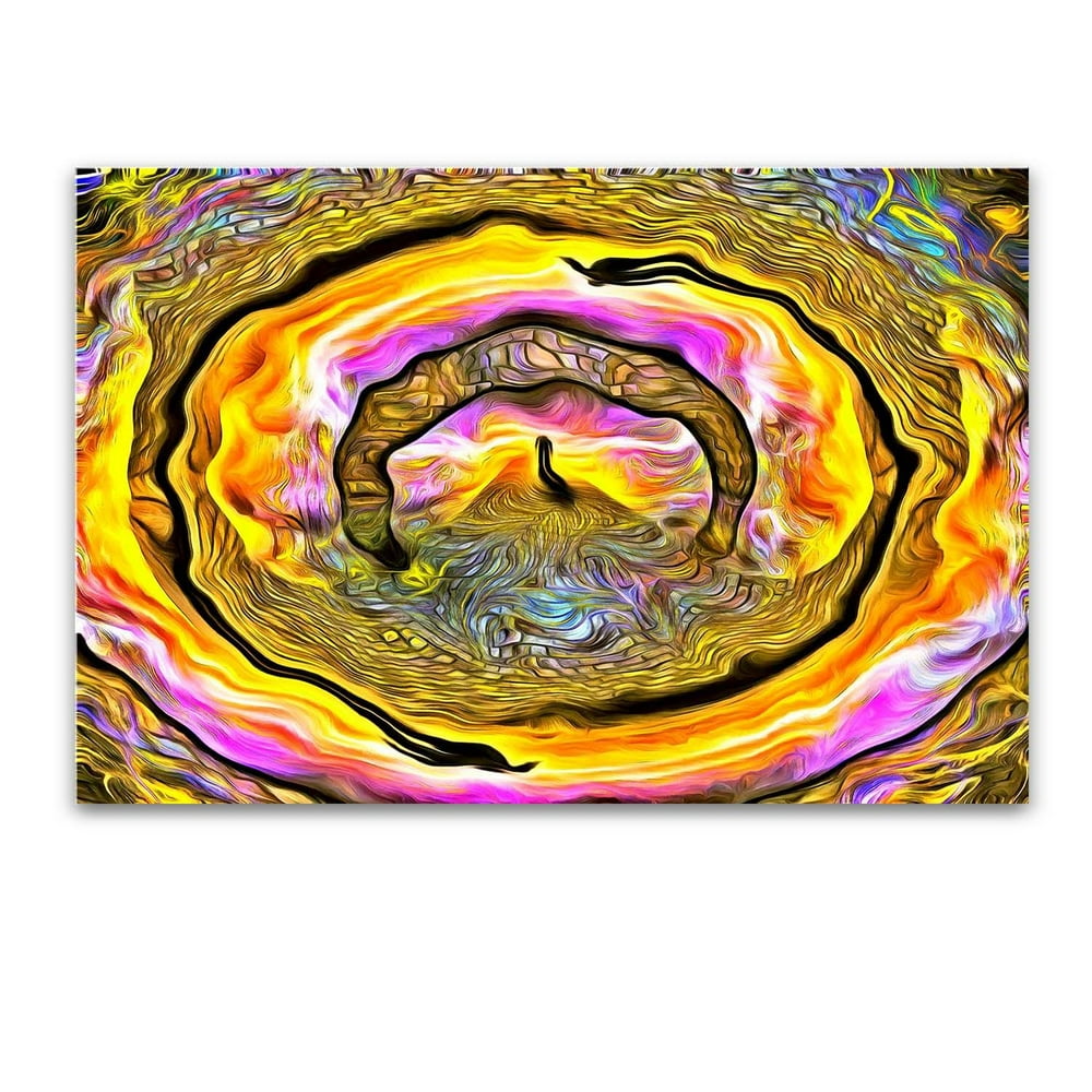 Startonight Tempered Acrylic Glass Wall Art Abstract Theme Pink and