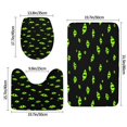 Bathroom Rugs Sets 3 Piece green eye pattern Absorbent Bathroom Mat