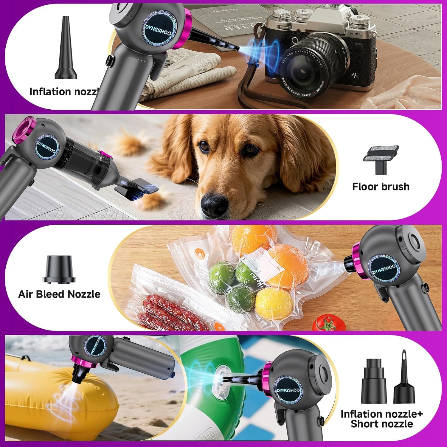 Handheld Car Vacuum Portable Cordless（Equipped with a one-Touch Window Breaker and Seatbelt Cutter ） Car Vacuum Cleaner with 25000Pa Ultra-Strong Suction,Design for Drivers ()
